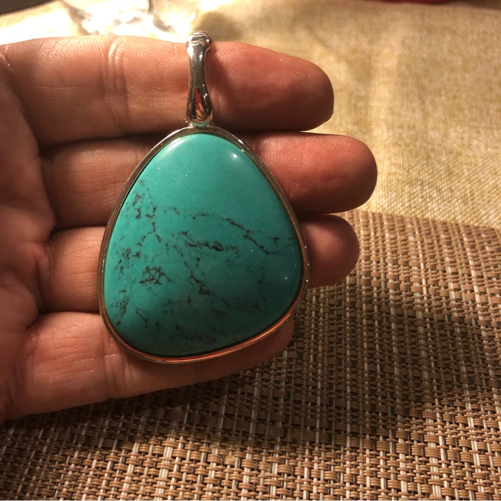 Premier Design turquoise color pendant w/magnetic clasp